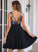 Dress V-neck Homecoming Dresses A-Line Homecoming Gwendolyn Short/Mini