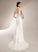 Wedding Court Jaycee Train With Wedding Dresses Sheath/Column V-neck Dress Sequins