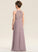 Junior Bridesmaid Dresses Thalia A-LineScoopNeckFloor-LengthChiffonLaceJuniorBridesmaidDressWithRuffle#173272