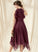 A-Line Fabric CascadingRuffles Embellishment Length ScoopNeck Tea-Length Silhouette Neckline Kailee A-Line/Princess Natural Waist Bridesmaid Dresses