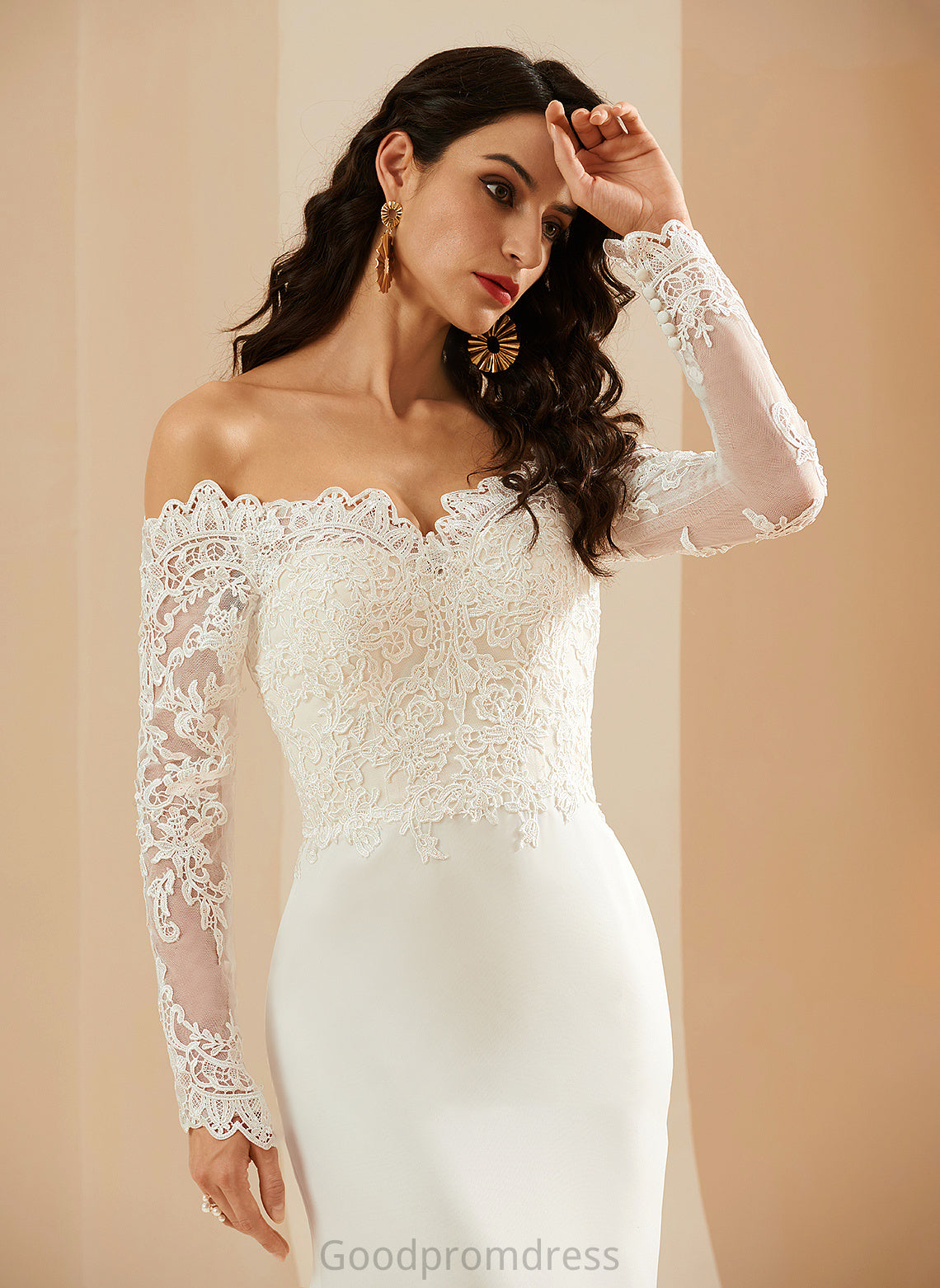 Train Maliyah Wedding Lace Wedding Dresses Court With Off-the-Shoulder Dress Trumpet/Mermaid