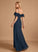 Ruffle Neckline Silhouette Off-the-Shoulder Beading Fabric Floor-Length Embellishment Sheath/Column Length Jaylen Floor Length Bridesmaid Dresses