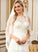 Deanna Dress Neck Wedding Dresses Floor-Length Chiffon High A-Line Wedding