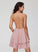 A-Line V-neck Thalia Crepe Short/Mini Homecoming Dresses Dress Homecoming Stretch