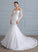 Beading Valery Sequins Tulle Trumpet/Mermaid Lace Chapel Train Dress Wedding Dresses With Wedding