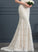 Lace Train Lilyana Neck Wedding Scoop Trumpet/Mermaid Dress Wedding Dresses Sweep