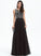 A-Line Scoop Beading Sequins Neck Chiffon Aylin Prom Dresses Floor-Length With