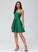 Neck Satin Dress Cowl Short/Mini With Pleated Homecoming Homecoming Dresses A-Line Rosalyn