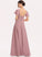Embellishment Floor-Length Fabric Silhouette Neckline CascadingRuffles Ruffle Length SquareNeckline A-Line Cara Scoop Bridesmaid Dresses