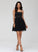 A-Line Dress Square Carleigh Short/Mini Homecoming Dresses Homecoming Tulle Neckline