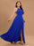 Chiffon With Neck Floor-Length A-Line Louise Scoop Prom Dresses Front Split