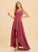 Length Ruffle Asymmetrical Neckline Embellishment V-neck Silhouette A-Line Fabric Helga Sleeveless Floor Length Bridesmaid Dresses
