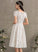 Knee-Length Lace Neck Dress Mignon Wedding Dresses Scoop A-Line Wedding