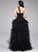 Beading With Prom Dresses One-Shoulder Cascading Ball-Gown/Princess Asymmetrical Tulle Lace Sequins Appliques Nyasia Ruffles