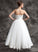 Ankle-Length Dress Lace Beading Organza Gina Wedding Satin Strapless Wedding Dresses Ball-Gown/Princess With