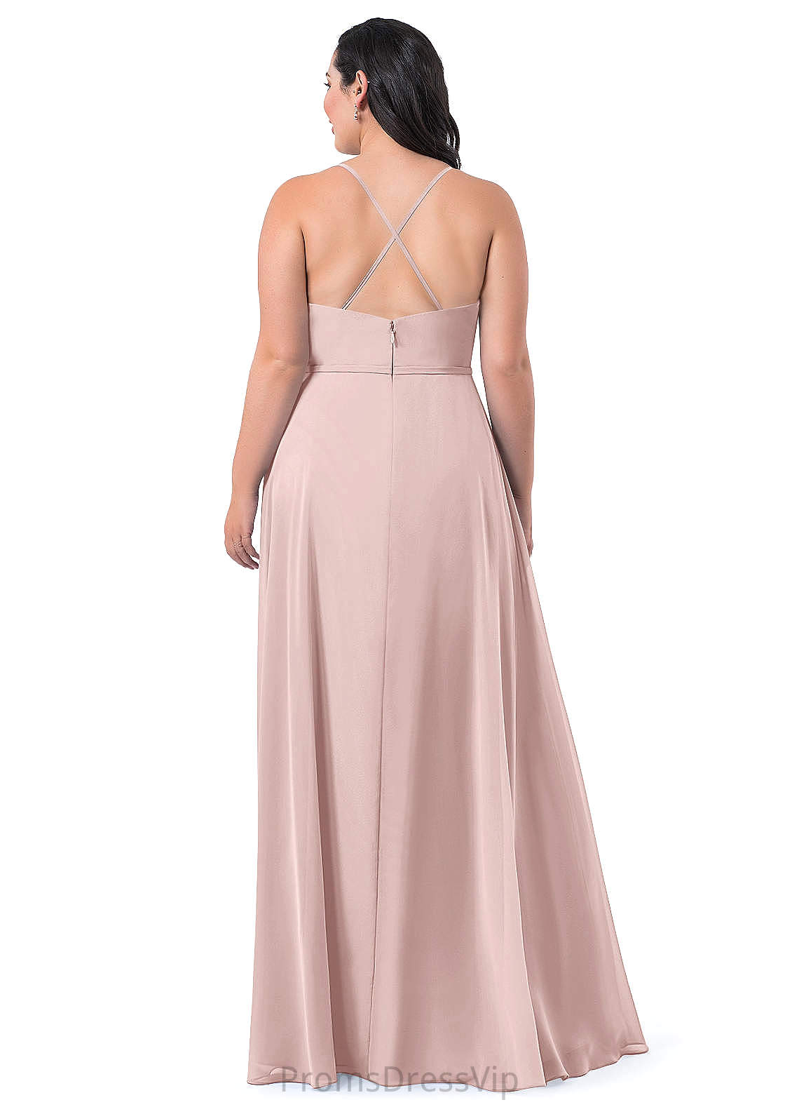 Melody Floor Length A-Line/Princess Natural Waist V-Neck Sleeveless Bridesmaid Dresses