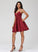 V-neck Satin Jaylin Pleated With Homecoming Dresses Short/Mini Homecoming Dress A-Line