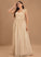 One-Shoulder With Flower(s) Ruffle Chiffon A-Line Aliyah Prom Dresses Floor-Length