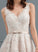 Bow(s) Tulle Wedding Ally Dress Wedding Dresses Lace With A-Line Asymmetrical V-neck