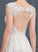 Hailee Sweep V-neck Sequins Beading A-Line Wedding Dress Train Chiffon With Wedding Dresses