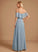 Floor-Length A-Line SplitFront Length Embellishment Ruffle Neckline Off-the-Shoulder Silhouette Fabric Laylah A-Line/Princess Bridesmaid Dresses