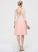 A-Line With Neck Lace Chiffon Dress Scoop Louise Knee-Length Homecoming Homecoming Dresses
