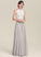 ScoopNeck Fabric Length Floor-Length Silhouette A-Line Lace Neckline Straps Kaya Floor Length A-Line/Princess Bridesmaid Dresses