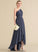 A-Line Asymmetrical Fabric One-Shoulder Silhouette Length Neckline CascadingRuffles Embellishment Sophronia Floor Length Sleeveless Bridesmaid Dresses