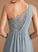 One-Shoulder Sequins Floor-Length A-Line Embellishment Neckline Fabric Length Lace Silhouette Holly Natural Waist Bridesmaid Dresses