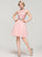 Knee-Length A-Line Beading Neck High Lace Chiffon Sequins Dress Homecoming Dresses Karlee Homecoming With