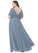 Una Sleeveless Halter Floor Length Natural Waist A-Line/Princess Bridesmaid Dresses