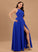 Chiffon With Neck Floor-Length A-Line Louise Scoop Prom Dresses Front Split