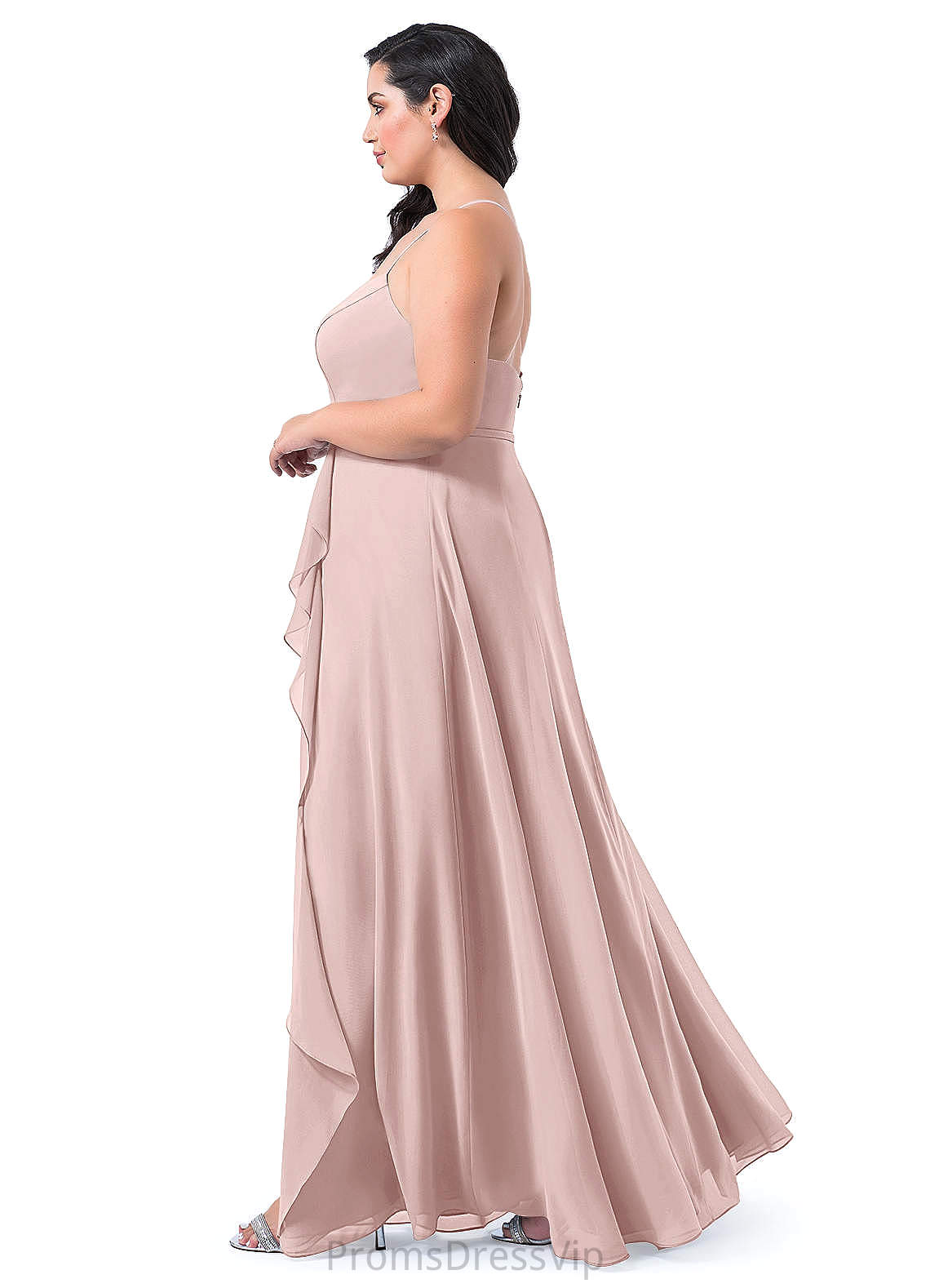 Melody Floor Length A-Line/Princess Natural Waist V-Neck Sleeveless Bridesmaid Dresses