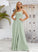 Floor-Length Neckline Fabric SplitFront Silhouette Length Embellishment SquareNeckline A-Line Skylar Natural Waist Floor Length Bridesmaid Dresses