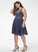 Carlee Chiffon Knee-Length Beading With V-neck A-Line Prom Dresses
